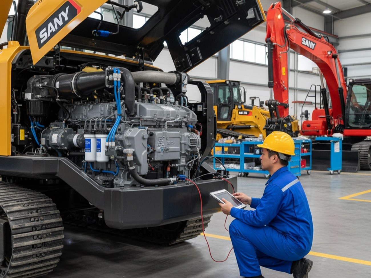 Диагностика неисправности китайского экскаватора