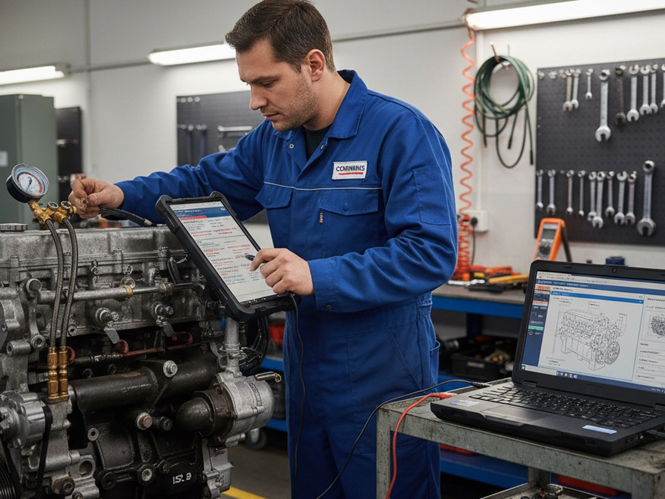 Проверка давления и компьютерная диагностика дизельных форсунок Cummins