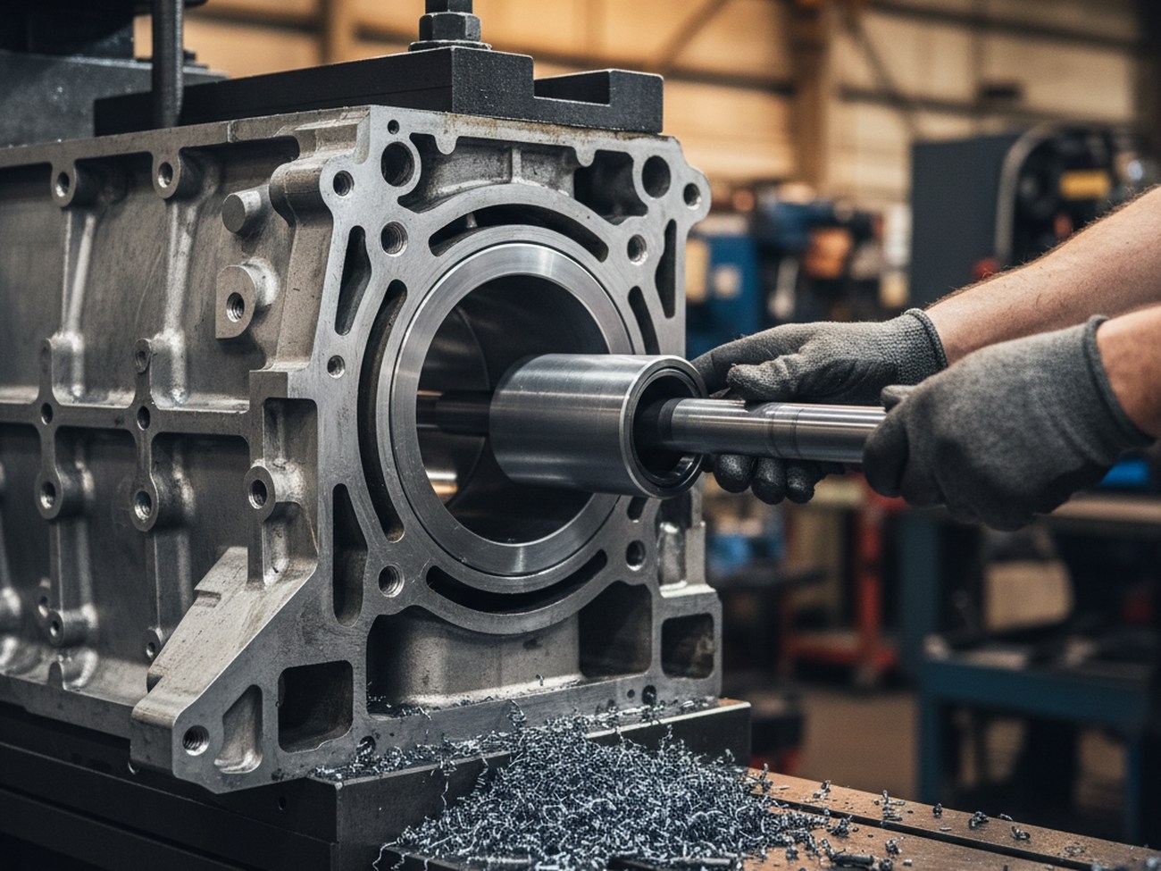 расточка цилиндров блока cummins станок