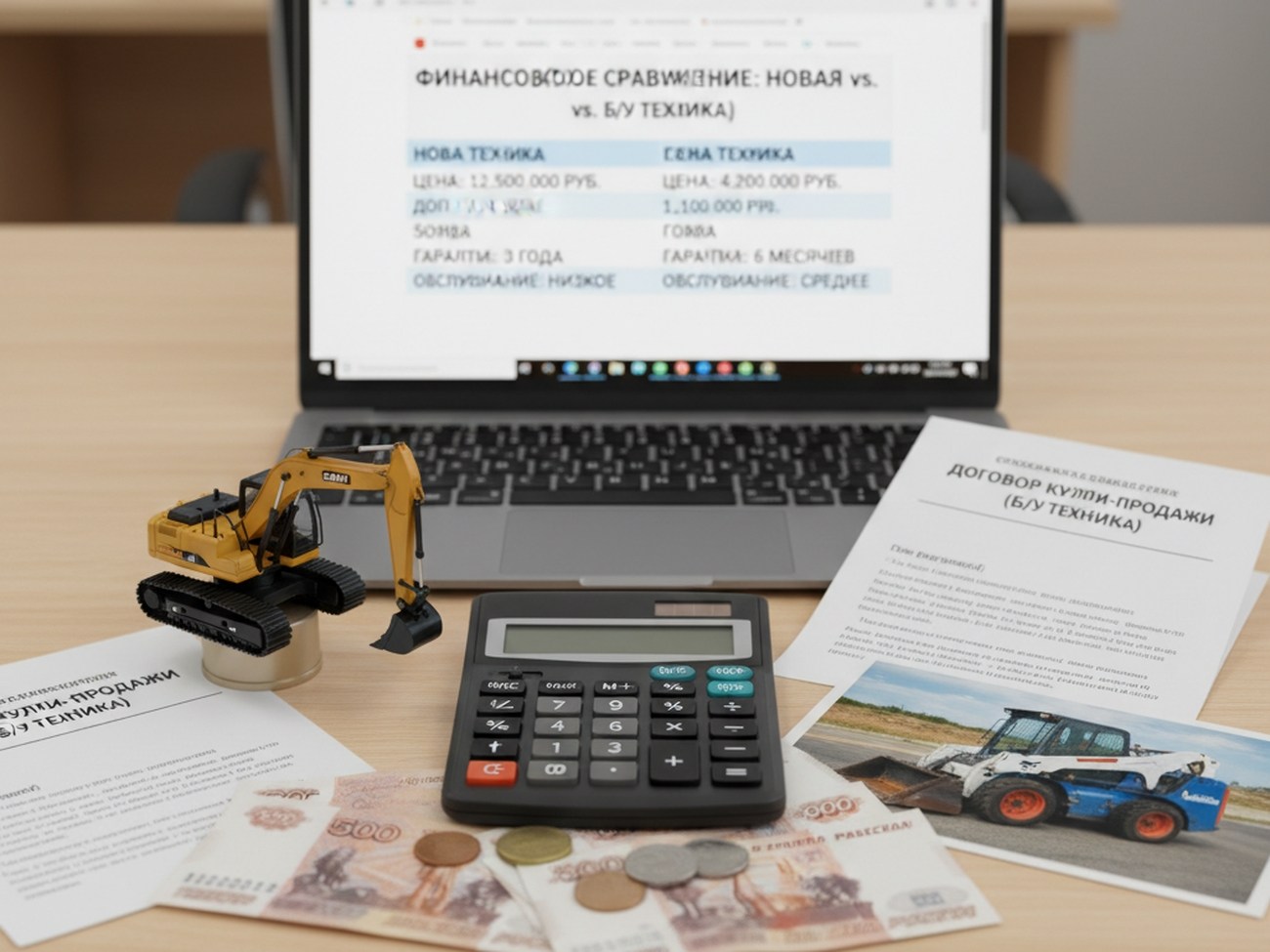финансовое сравнение новой и б/у техники