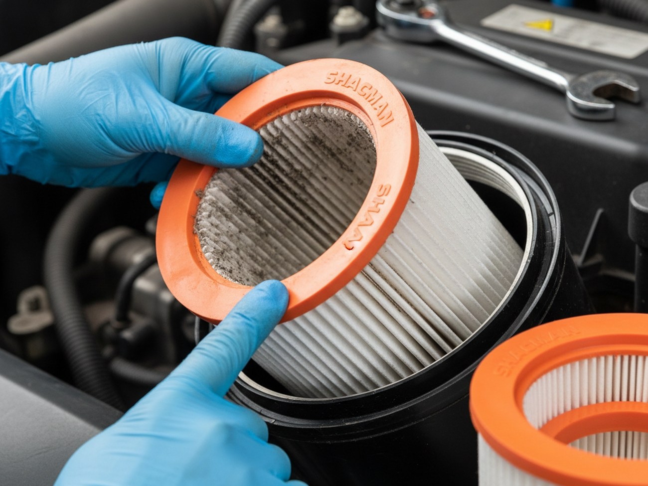 Проверка и замена воздушного фильтра SHACMAN